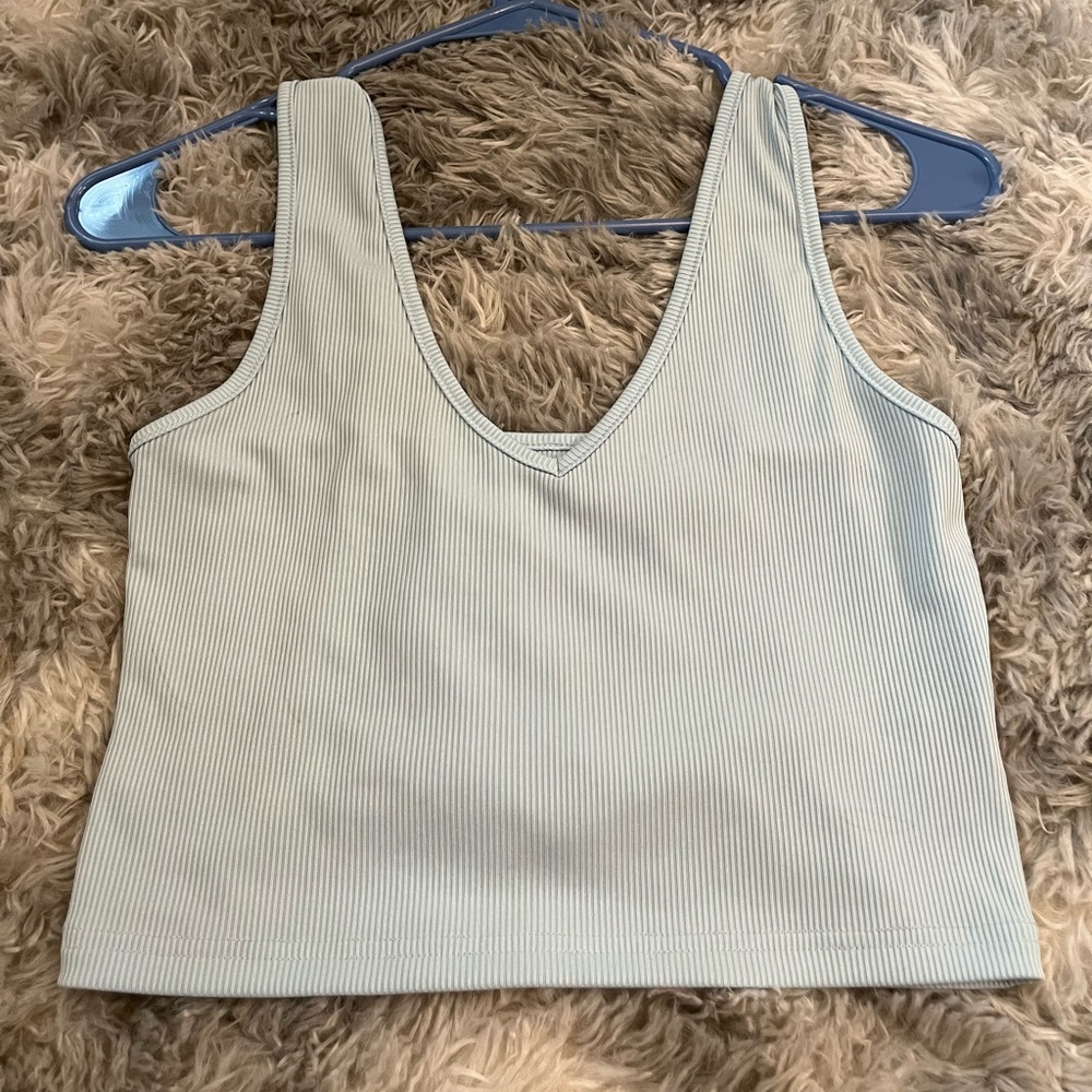 blue shein top.